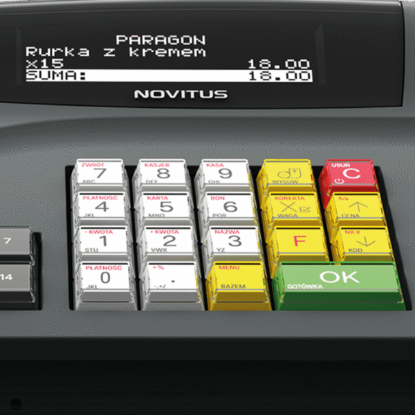 Kasa Fiskalna NOVITUS SENTO + Pinpad PAYTEL 1zł - obrazek 3