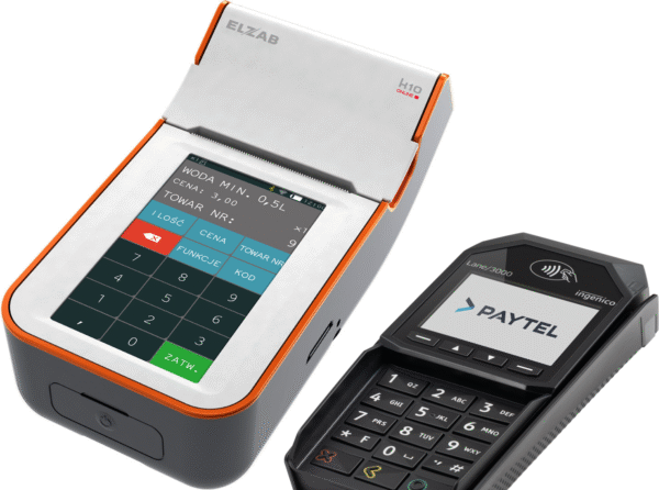 Kasa Fiskalna ELZAB K10 ONLINE BT + Pinpad PAYTEL 1zł